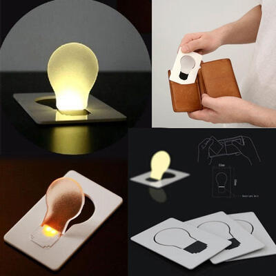 

Mini Portable Wallet Pocket Credit Card Size LED Night Light Lamp Bulbs