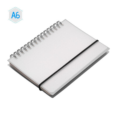 

A6 Coil Notebook Spiral Notebooks with Elastic Band 5mm Square Grid Pages Diary Journal Memo Office&School Supplies