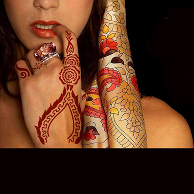 

〖Follure〗Henna Stencil Arabic Indian Style Temporary Hand Tattoo Body Art Sticker