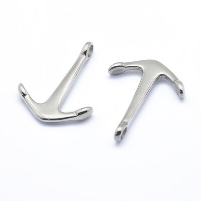 

304 Stainless Steel Pendants Anchor Stainless Steel Color 285x215x4mm Hole 4x3mm
