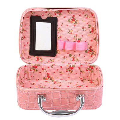 

Small Square Solid Color Handbag Mirror Cosmetics Storage Bag Makeup Bags