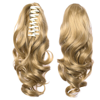 

Gobestart Long Hair Bun Wig PonyTail Matte High Temperature Silk Fiber Claw Clip 17 Inch
