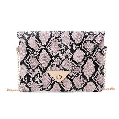 

Women Snake Skin Print Envelope Messenger Bags Fashion Crossbody Clutch