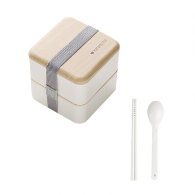 

Toponeto Microwave Lunch Box Japanese Wood Bento Box 2 Layer Container Storage New