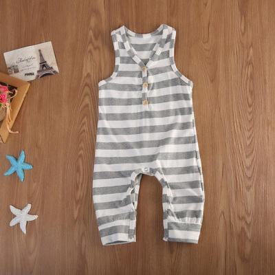 

Newborn Infant Baby Boy Girls Vest Romper Jumpsuit Bodysuit Clothes Outfits 0-2Y