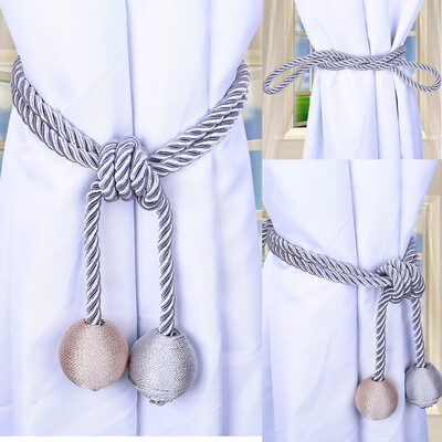 

Toponeto Retro Window Curtain Cord Rope Buckle Tiebacks Braided Tie Backs 1 Pair2Pcs