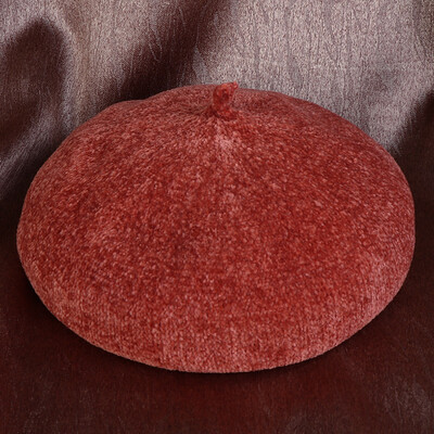 

Dong Yuns New Joker Ladies Velvet Pure Color Simple Pumpkin Painter Hat English Bud Hat in Autumn&Winter