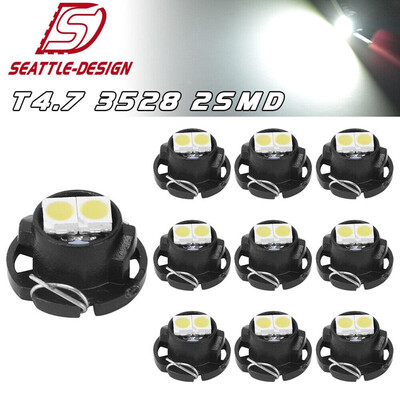 

10x Pure White T47 LED Instrument Dashboard Gauge Climate Interior Lights Bulbs