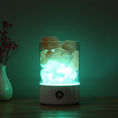 

Creative Himalayan salt lamp usb ion air purification desk decoration bedroom lamp with sleeping led night light