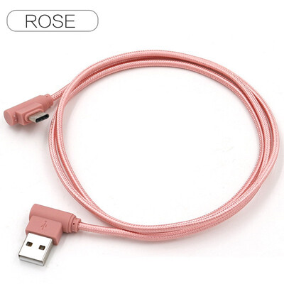 

STONEGO Right Angle Data Sync Charging Cable Micro USB Type c Optional Tangle-Free Nylon Braided Cord Android Phone Upgrades