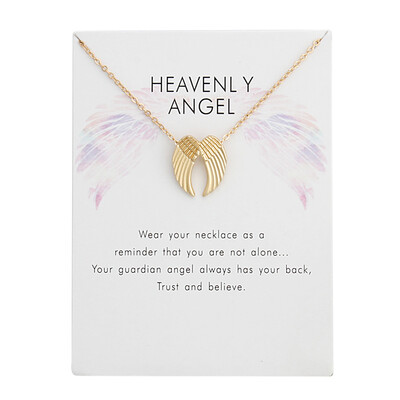 

Fashion Jewelry heavenly angel sliding angel wings necklace For Women
