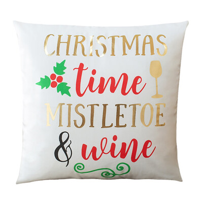 

Modern Simple Xmas Pillow Case Gold Bronzing Cushion Cover Home Sofa Xmas Decor