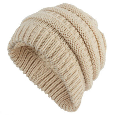 

Women Beanietail Messy Bun Ponytail Knitted Beanie Skull Winter Hat Lot