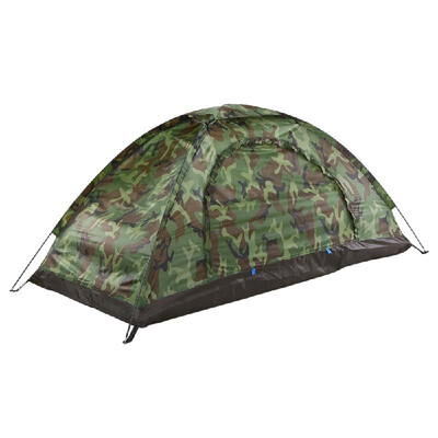 

Camping Tent for 1 Person Single Layer Outdoor Portable Camouflage Travel Beach Tent