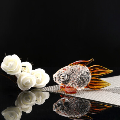 

Toponeto Crystal Goldfish Wedding Decor Paperweight Figurine Gift Crafts Home Decor