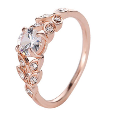 

Best Popular Goldplated Silver Mosaic Zircon Ring Simple All-Match Elegant Women Girl Trendy Exquisite Rings