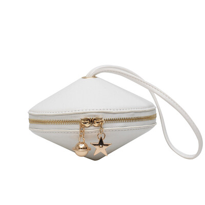 

2019 new bags bag female female bag small square bag metal chain semi-precious stone clamshell shoulder slung sequin bag