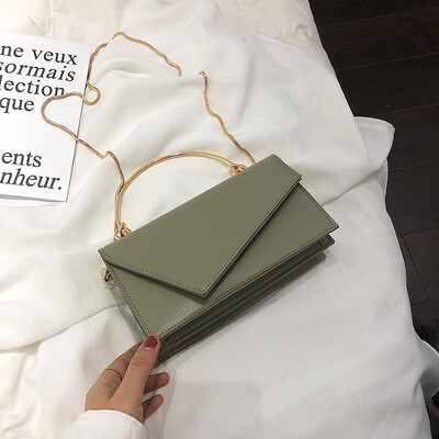 

New texture bag female 2019 new Korean fashion handbag shoulder slung chain wild ins small square bag