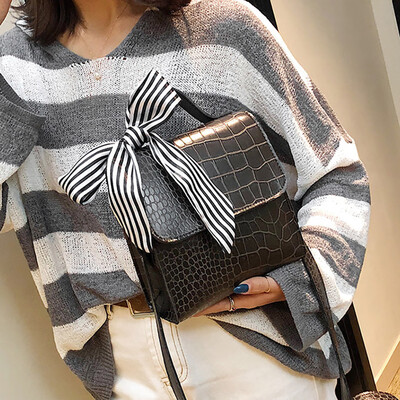 

Tailored Vintage Women New Crocodile Pattern Handbag Messenger Retro Scarf Shoulder Bag