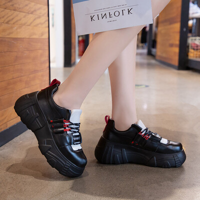 

Muffin Shoes with Thick Bottom Autumn Single Shoes Korean Version Baitie Sports Leisure White Shoes