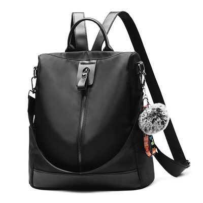 

British style shoulder bag female 2018 new wave Korean version of the black backpack large capacity travel bag bag retro handbag