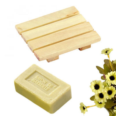 

Wood Wooden Soap Dish Storage Tray Holder Soap Box Bath Shower Plate Bathroom