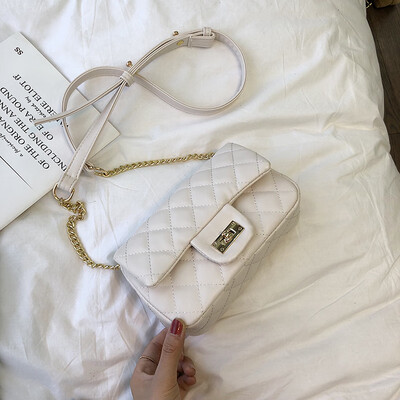 

Internet celebrity foreign gas bag summer chic rhomboid chain bag new 2019 Korean version 100 lap shoulder oblique satchel bag