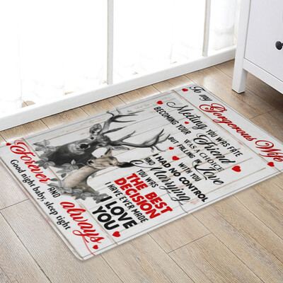 

Siaonvr Christmas Carpet Kitchen Doorway Bathroom Floor Carpet Floor Mat Print 50x80cm