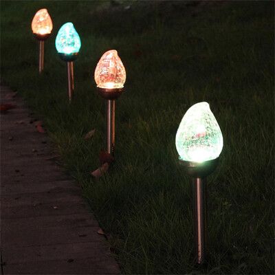 

〖Follure〗Solar LED Colorful Outdoor Path Light Spot Lamp Yard Garden Lawn Landscape Light 2pc