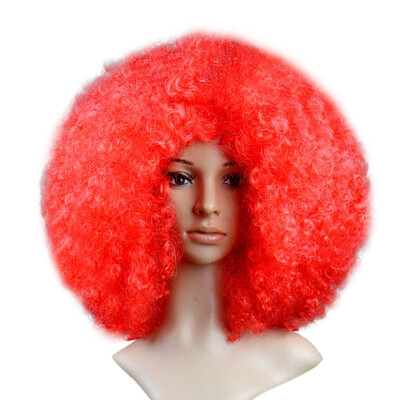 

〖Follure〗Party Disco Funny Afro Clown Hair Football Fan-Adult Afro Masquerade Hair Wig