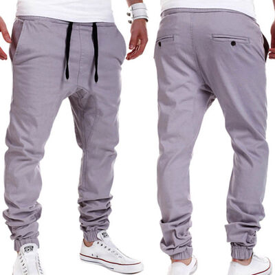 

Mens Gym Slim Fit Trousers Tracksuit Bottoms Skinny Joggers Sweat Track Pants