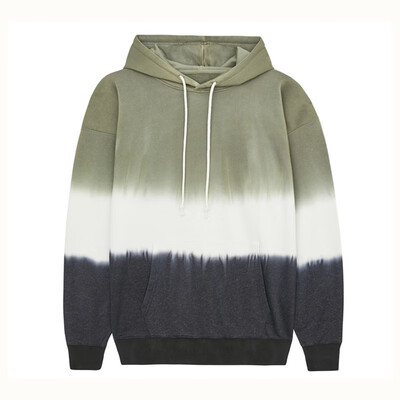 

2018 Spring Japanese retro cotton gradient tie dyeing process loose hooded sweater mens tide youth hoodies