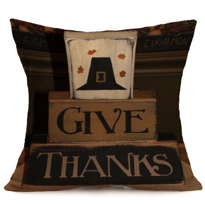 

Tailored Happy Fall Thanksgiving Day Soft Linen Pillow Case Cushion Cover Home Decor