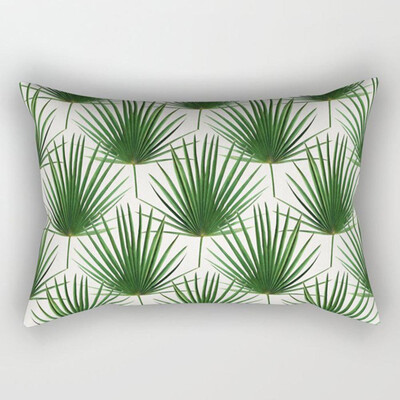 

Tropical Palm Leaves Printing Sofa Pillowcase Rectangle Cushion Cover Home Decor