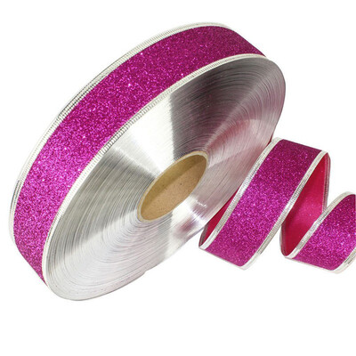 

Christmas Ribbons Glitter Ribbon Holiday Decor Xmas Ornament Gold Wrapping 2M