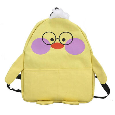 

Women Autumn Leisure Canvas Backpack Thick Cute Duck Cartoon Shoulder Bag