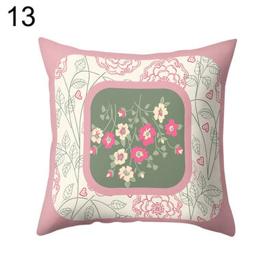 

Splicing Color Flower Square Throw Pillow Case Cushion Cover Bedding Articles