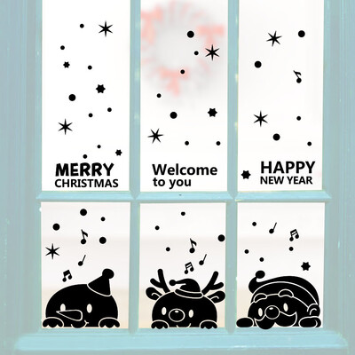 

Toponeto New Year Merry Christmas Snowflake Wall Sticker Home Shop Windows Decals Decor