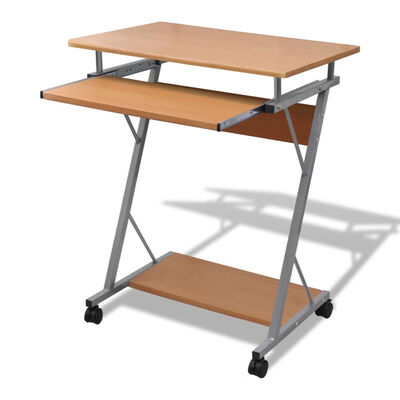 

Computer Desk Pull Out Tray Brown Furniture Office Student Table