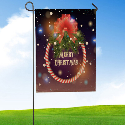 

Gobestart Christmas Garden Flag Indoor Outdoor Home Decor Letters Flowers Flag