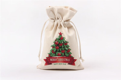 

FUNNYBUNNY Christmas Gift Bags Drawstring Gift Packages Santa Sack Wedding Candy Wrap Bags 95 x 63 Reusable Linen Pouches