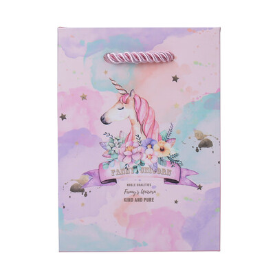 

Unicorn Girls Kids Paper Party Gift Fillers Goody Bags Pack Festival Candy Pink