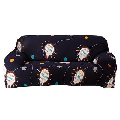 

Creative Light Bulb Printed Tight Wrap Elastic Thin Slipcovers Sofa Cover