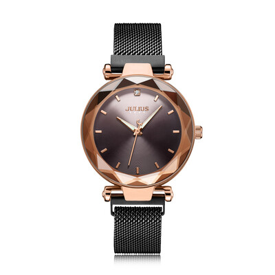 

Watch womens steel band fashion large dial luminous red waterproof new student quartz watch