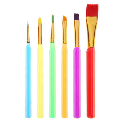 

6pcs Nylon Hair Oil Paint Brushes Watercolor Oil Acrylic Painting Art Pen
