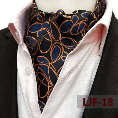 

Yongfeng tie spot 2019 new large pattern polyester jacquard mens scarf retro mens tie