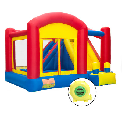 

Ktaxon 1572 x 1416 x 1104" Inflatable Moonwalk Water Slide Pool Bounce House Jumper Bouncer Castle with 680W Air Blower