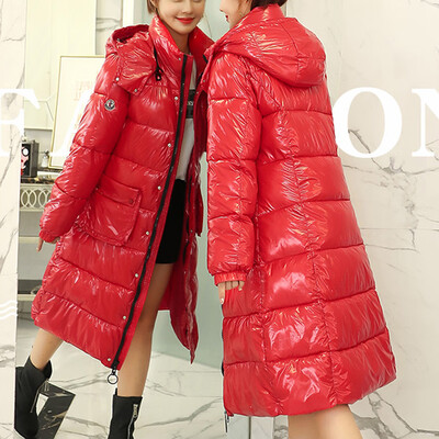 

Roseonmyhand Fashion Women Winter Warm Hooded Cotton Winter Jacket Solid Long-Sleeved Coat