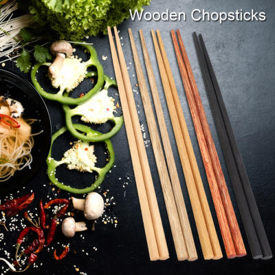 

Greensen 5Pcs Multicolored Natural Logs Wooden Paint Handmade Reusable Chopsticks with Gift Box