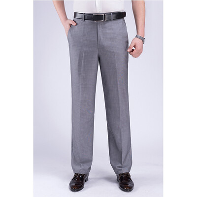 

WENGUANGUO Summer thin section pleated high waist free hot straight loose standard version mens trousers 7934